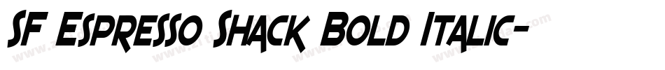 SF Espresso Shack Bold Italic字体转换